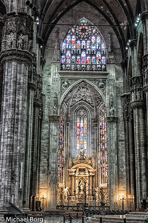 Inside the Duomo, Milan, Italy